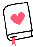dessin d'un livre avec un coeur dessus